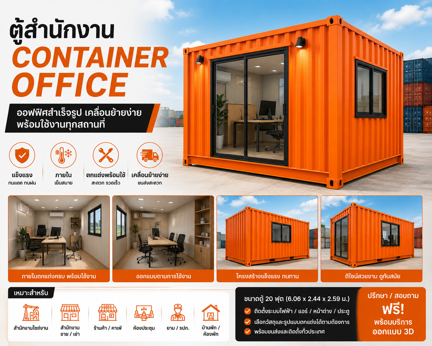 ตู้สำนักงาน Container Office