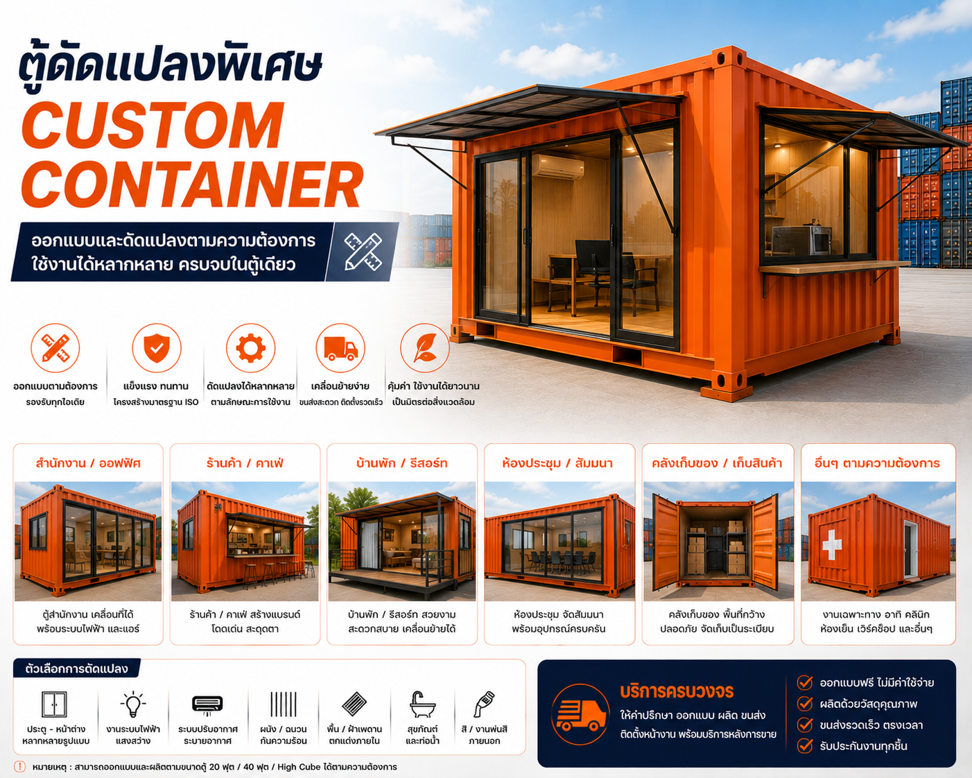ตู้ดัดแปลงพิเศษ Custom Container